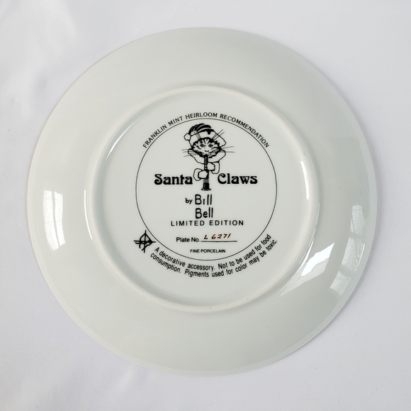 Franklin Mint Collectors Plate Santa Claws - Picture 4 of 8